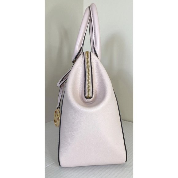 New Michael Kors Charlotte Large Satchel Leather Powder Blush - Picture 6 of 6